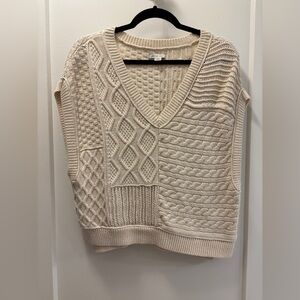American Eagle Outfitters Cream V-Neck Sweater